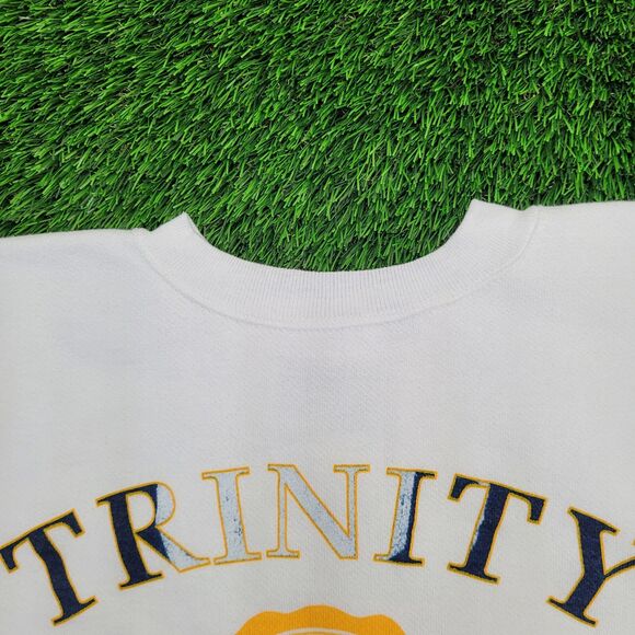 Vintage Trinity College Sweatshirt Womens Large 22x22 White - Picture 10 of 12